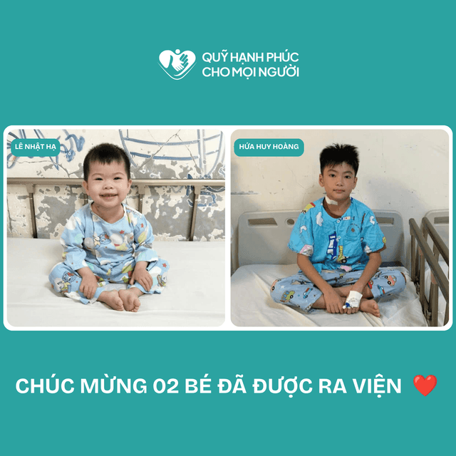 CHÚC MỪNG 2 BÉ LÊ NHẬT HẠ & HỨA HUY HOÀNG (CA SỐ 614 và 615) ĐÃ ĐƯỢC RA VIỆN ❤️